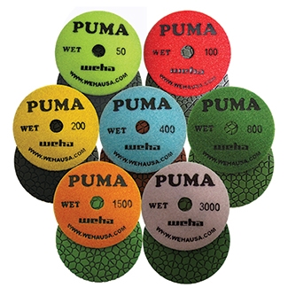 Weha Trilogy Diamond Polishing Pads for Stone - Diamond Impregnated Pads